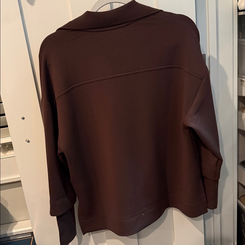 NWT Reiss Bernie Sweatshirt in Chocolate | Retail $230 - Picture 7 of 10